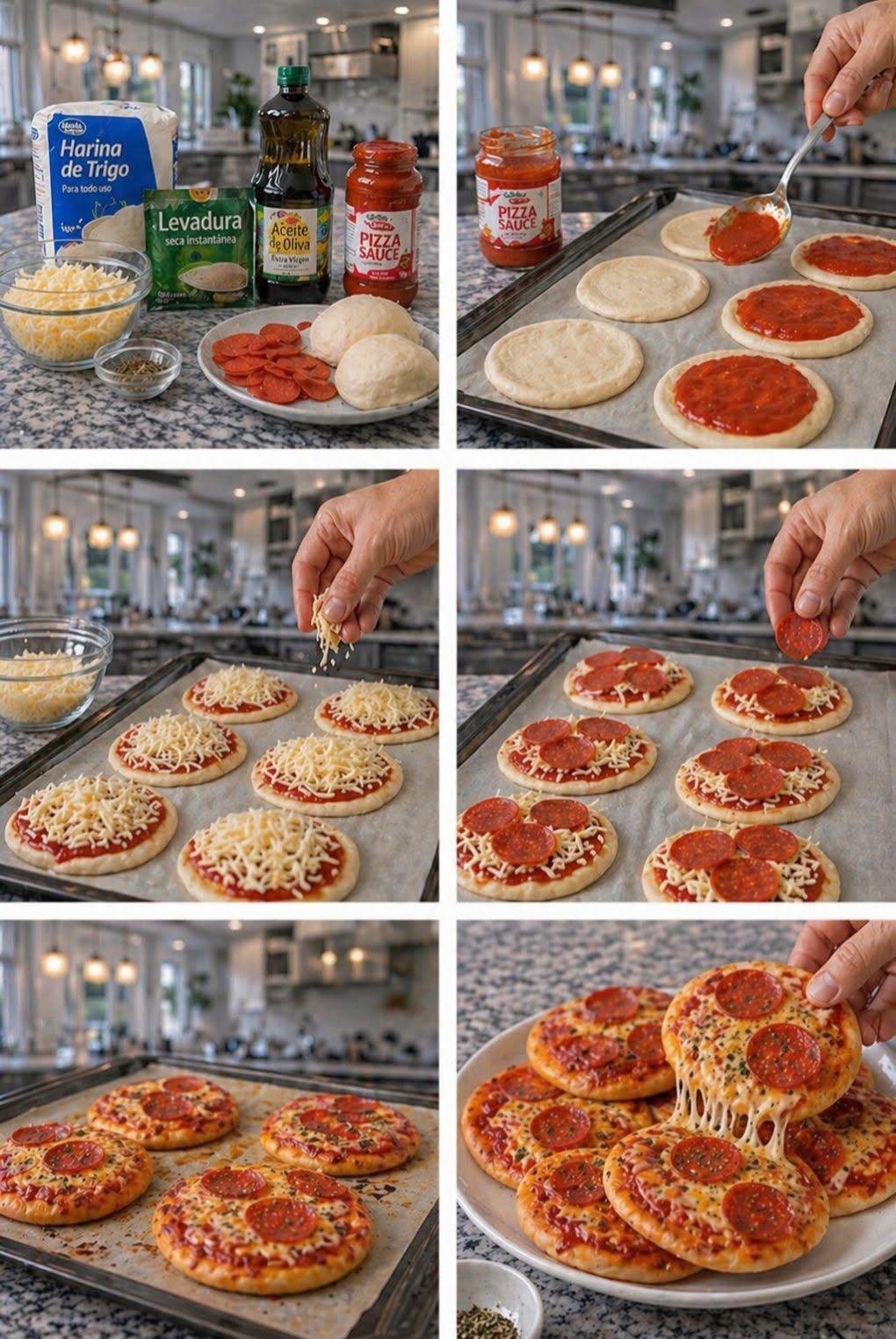 🍕✨ MINI PIZZAS CASERAS FÁCILES Y DELICIOSAS