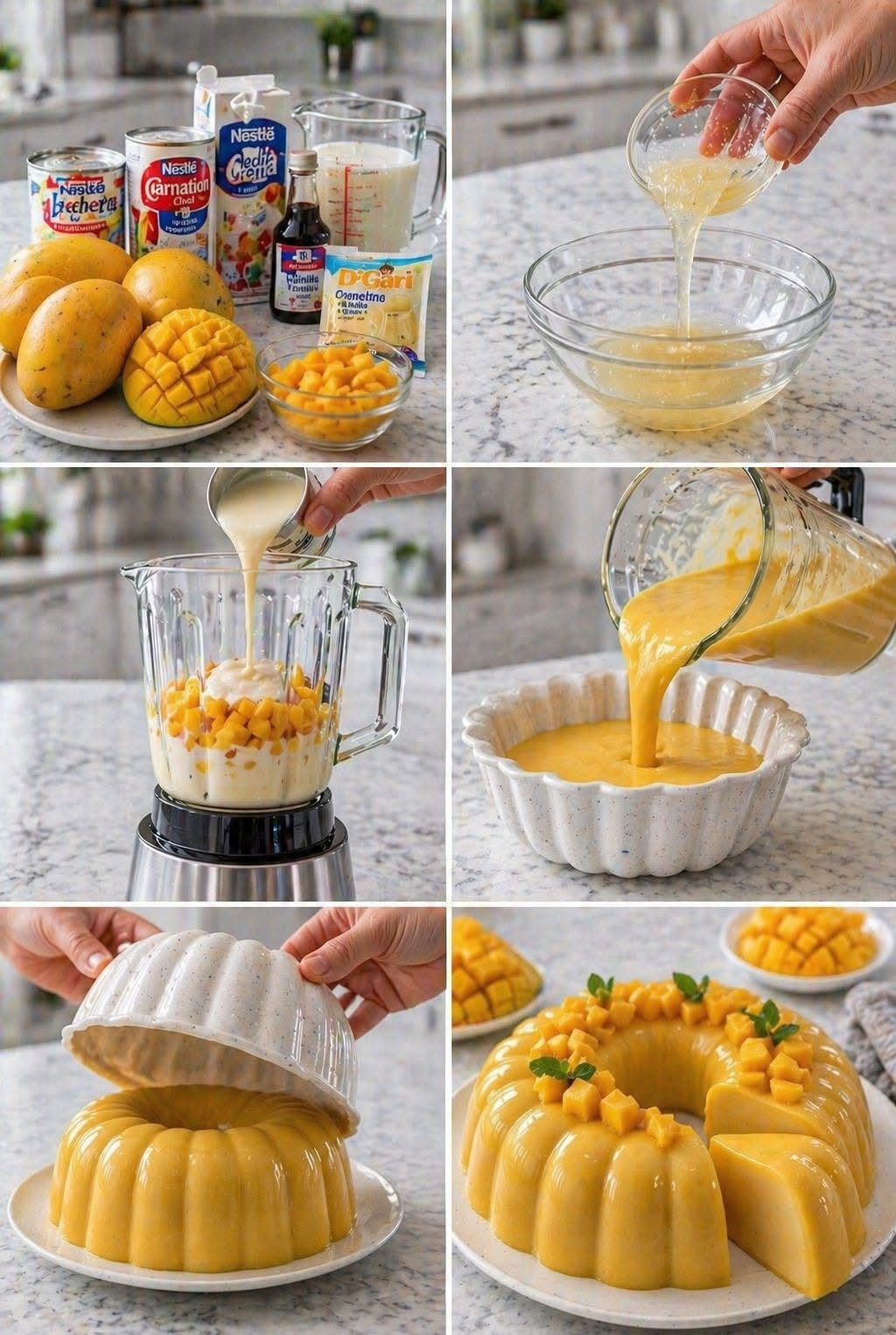 🥭✨ GELATINA CREMOSA DE MANGO | TIPO GOURMET VIRAL