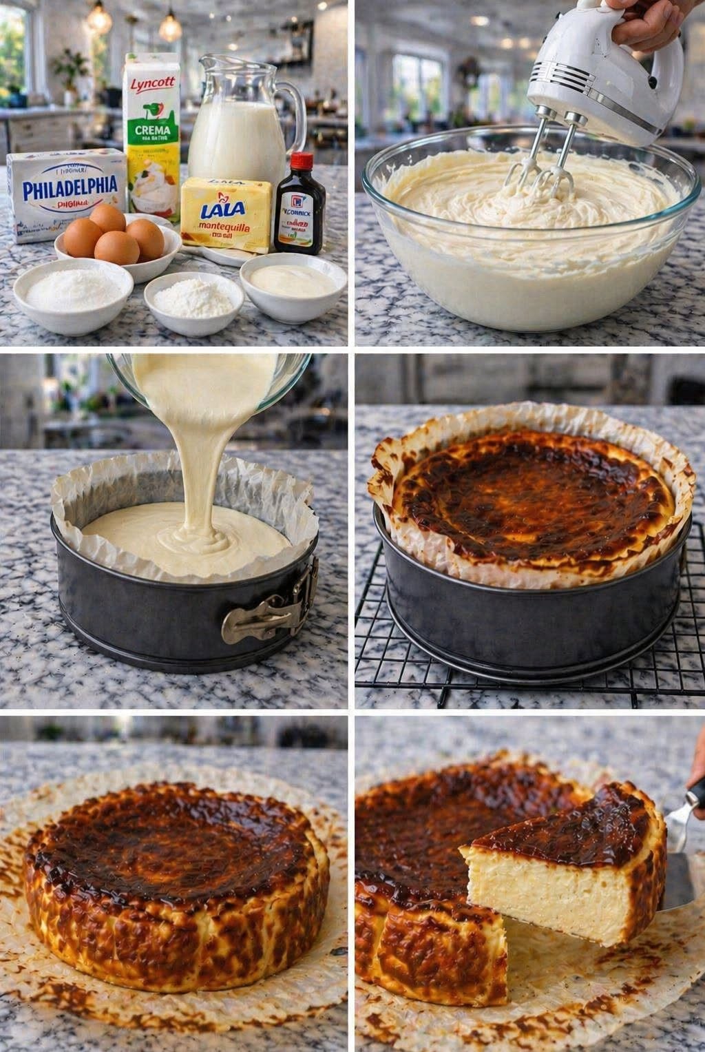 🍰🔥 TARTA VASCA (CHEESECAKE QUEMADO) 🤤