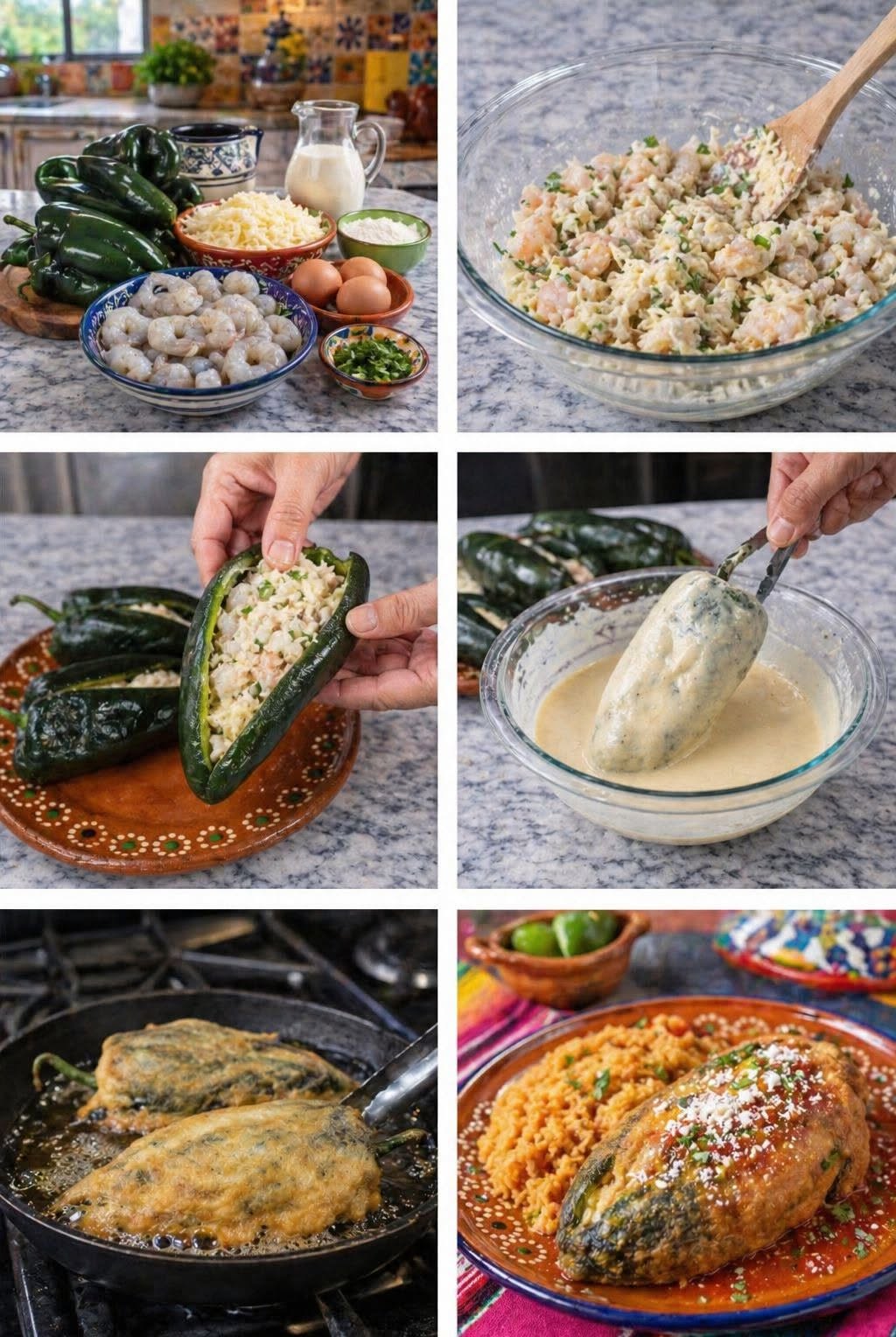 🔥🌶️ CHILES RELLENOS DE CAMARÓN CON QUESO 🧀🍤