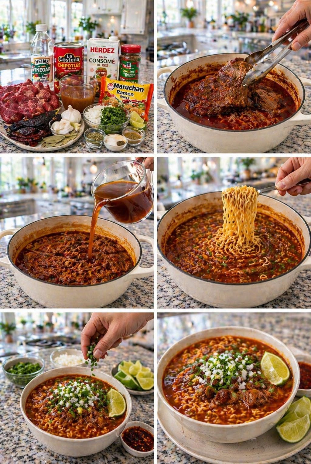 🔥🍜 BIRRIA RAMEN ESTILO MEXICANO 😍🌮