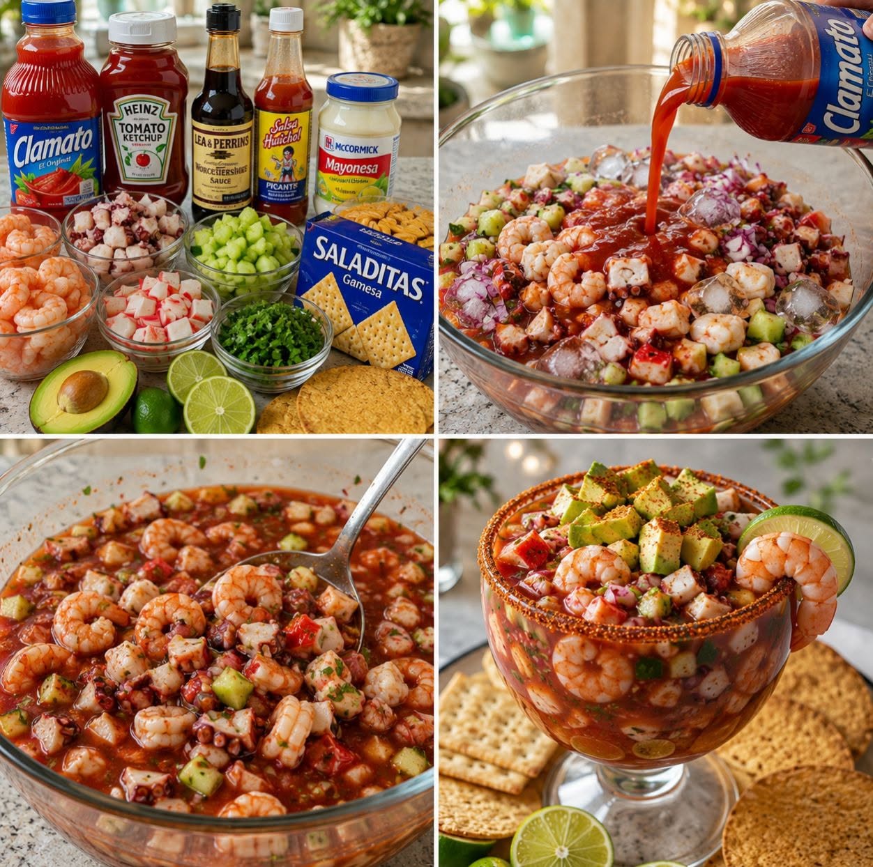 🦐🔥 CÓCTEL DE CAMARÓN COCIDO CAMPECHANEADO ESTILO SINALOA 🔥🌊