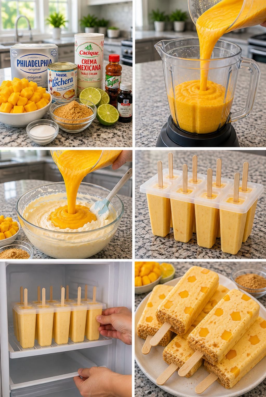 🥭🍰✨ PALETAS DE MANGO CHEESECAKE VIRALES ✨🔥