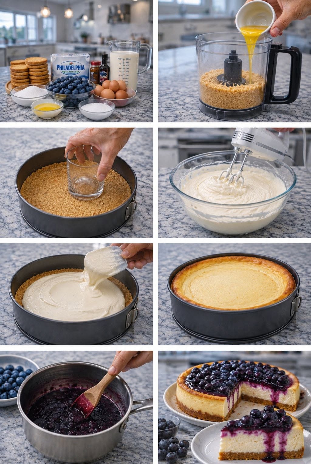 🫐🍰✨ PASTEL DE BLUEBERRY CHEESECAKE ✨🔥