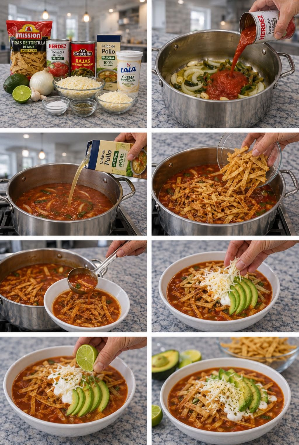 🍅🌶️✨ SOPA AZTECA CON AGUACATE ✨🥑