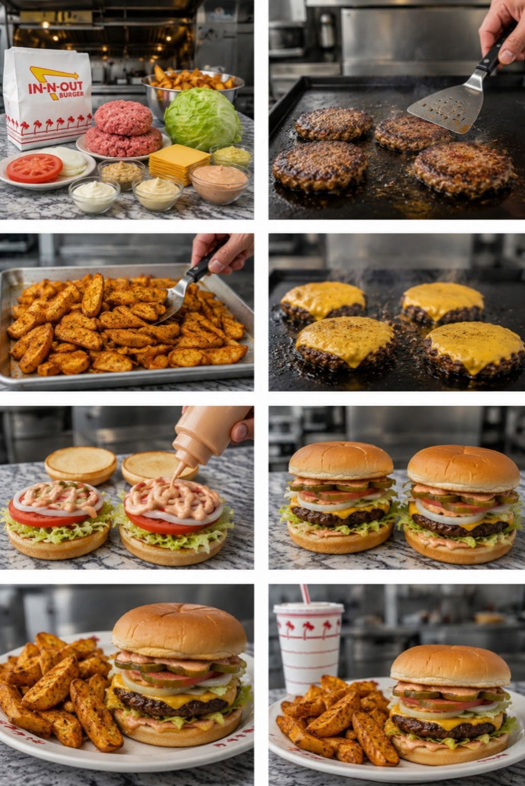 🍔🔥 IN-N-OUT STYLE BURGER CON PAPAS GAJO SAZONADAS 🔥🍟