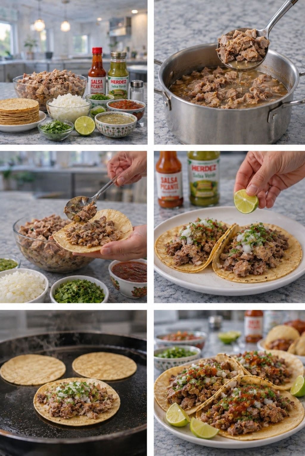 🌮🔥 TACOS DE CABEZA ESTILO CARRETA 🔥🥩