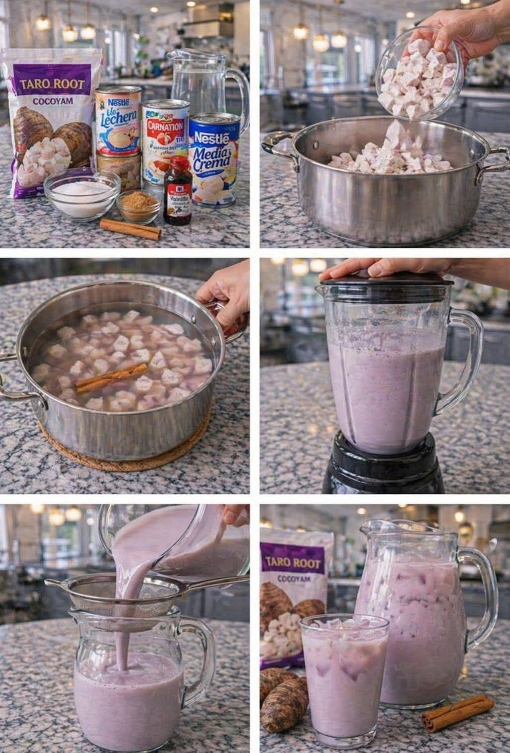 🥤💜 AGUA DE TARO CREMOSA Y DELICIOSA 😍