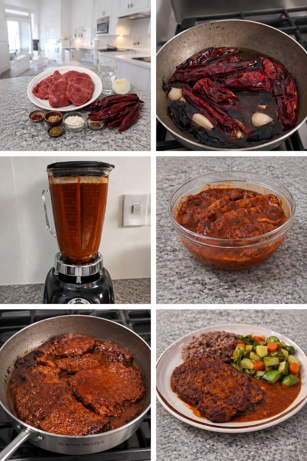 🥩🌶️✨ BISTEC EN SALSA DE CHILE GUAJILLO ✨🔥