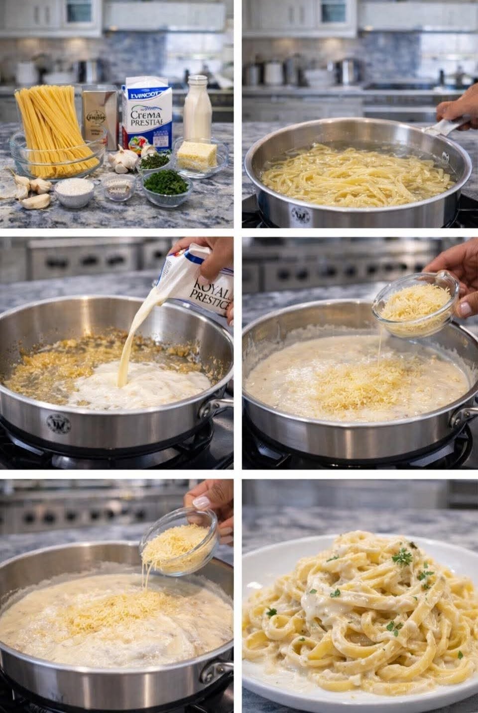 🍝 PASTA CREMOSA DE AJO Y PARMESANO (nivel restaurante)