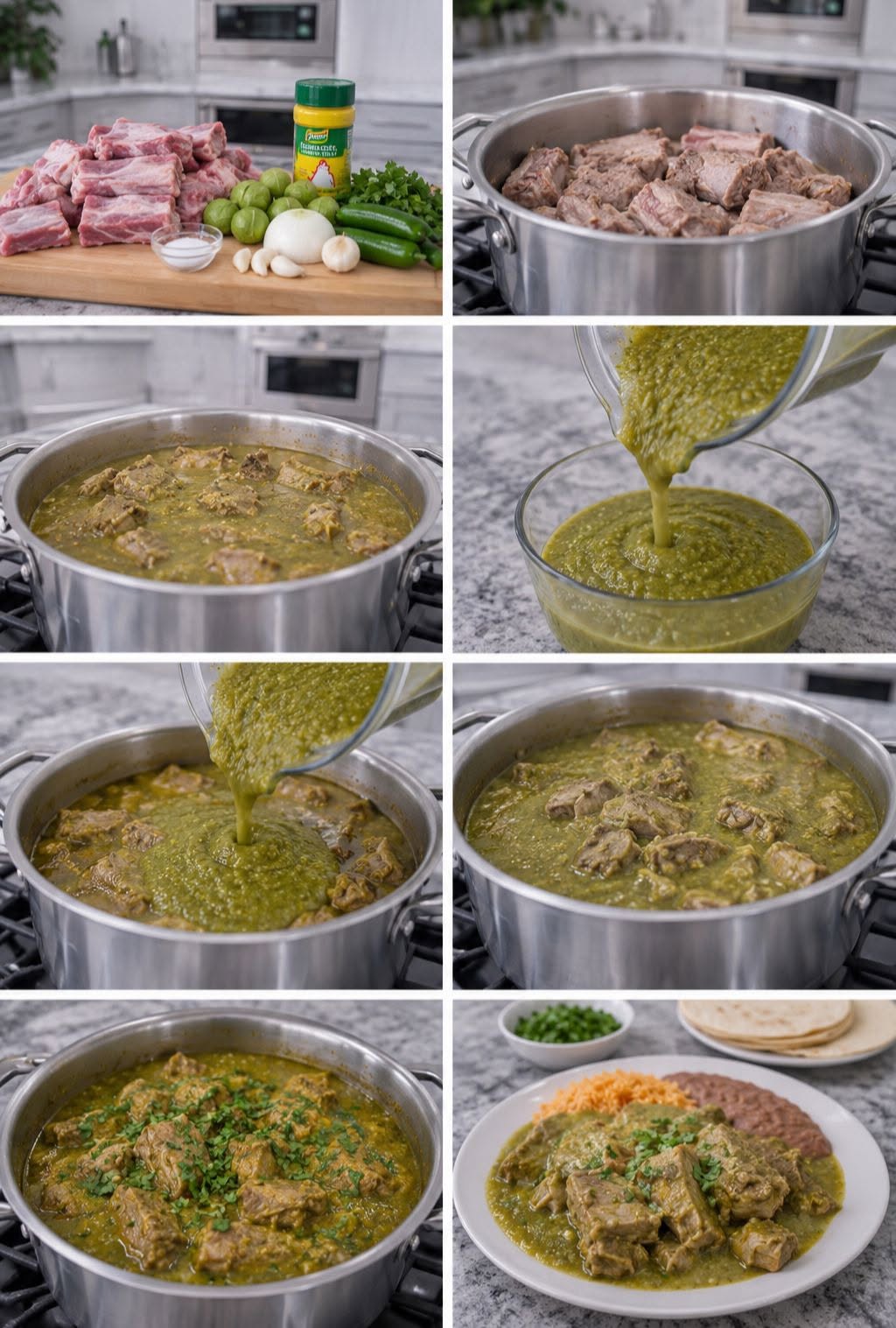 🐷💚✨ COSTILLAS DE PUERCO EN SALSA VERDE ✨🌶️🔥