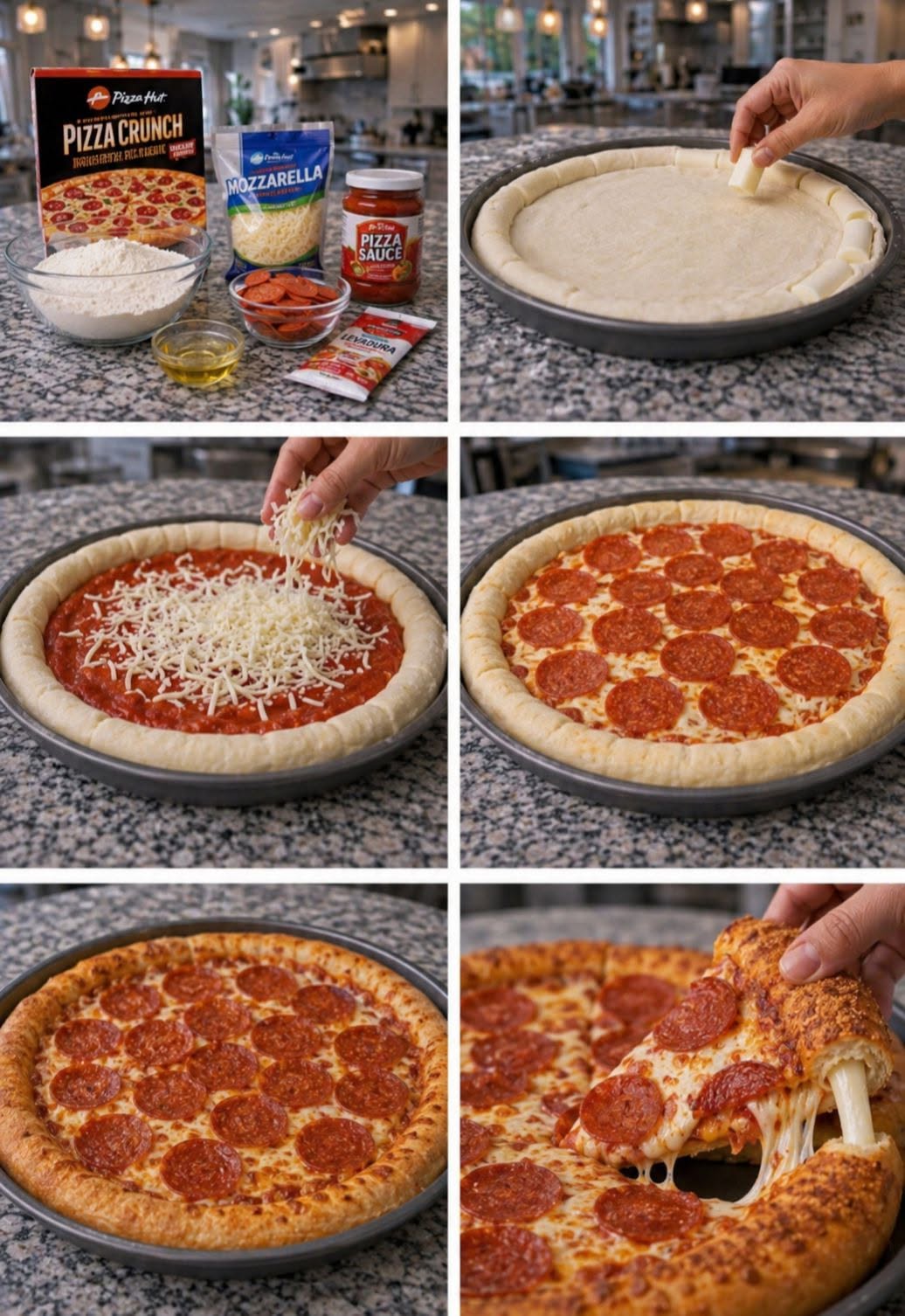 🍕🔥✨ PIZZA CRUNCH CON ORILLA RELLENA ✨🧀😮‍💨