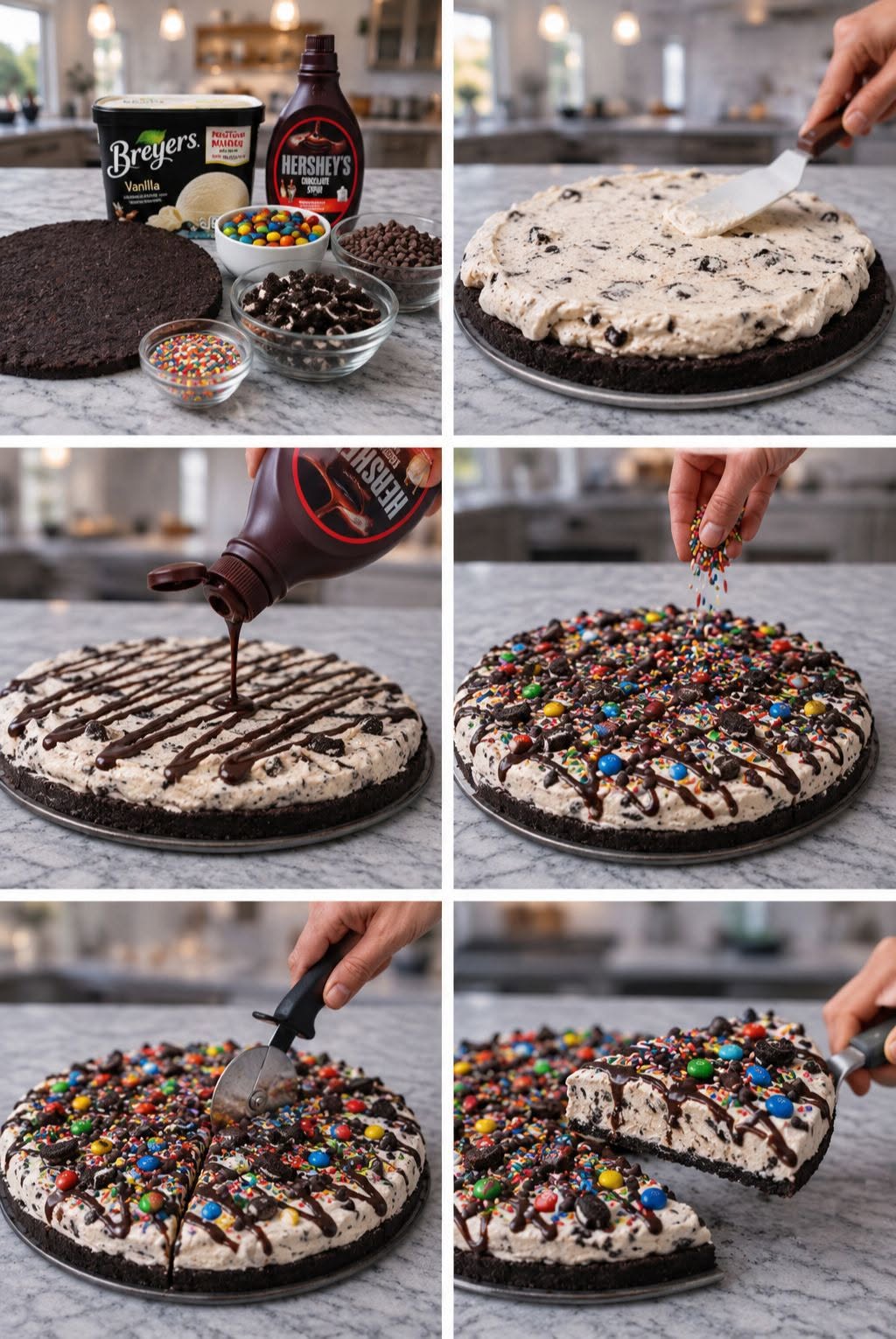 🍕🍦✨ ICE CREAM PIZZA CREMOSA Y DELICIOSA ✨🍫🤤