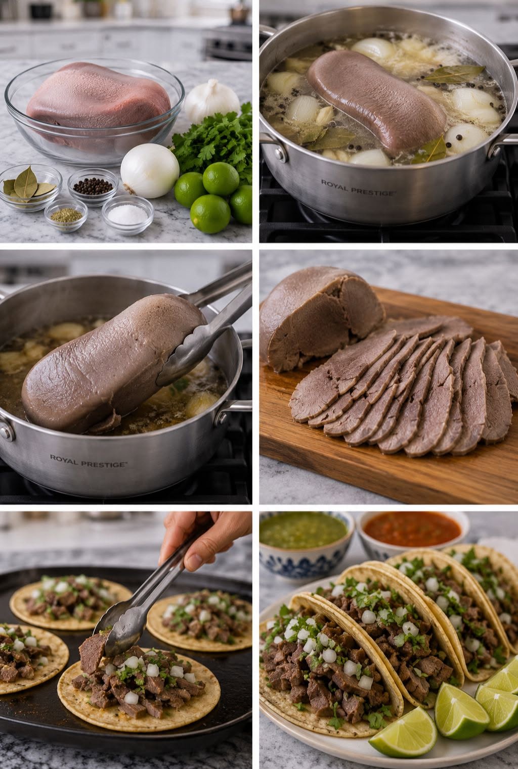 🌮🔥✨ TACOS DE LENGUA ESTILO TAQUERÍA ✨🐄🤤