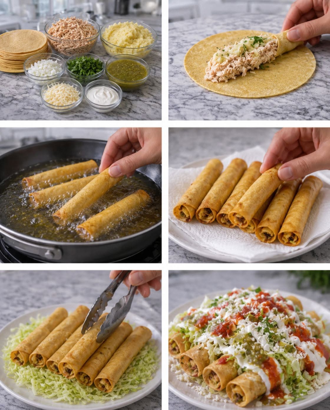 🌮🔥✨ TACOS DORADOS DE PAPA Y POLLO ✨🥔🍗🤤