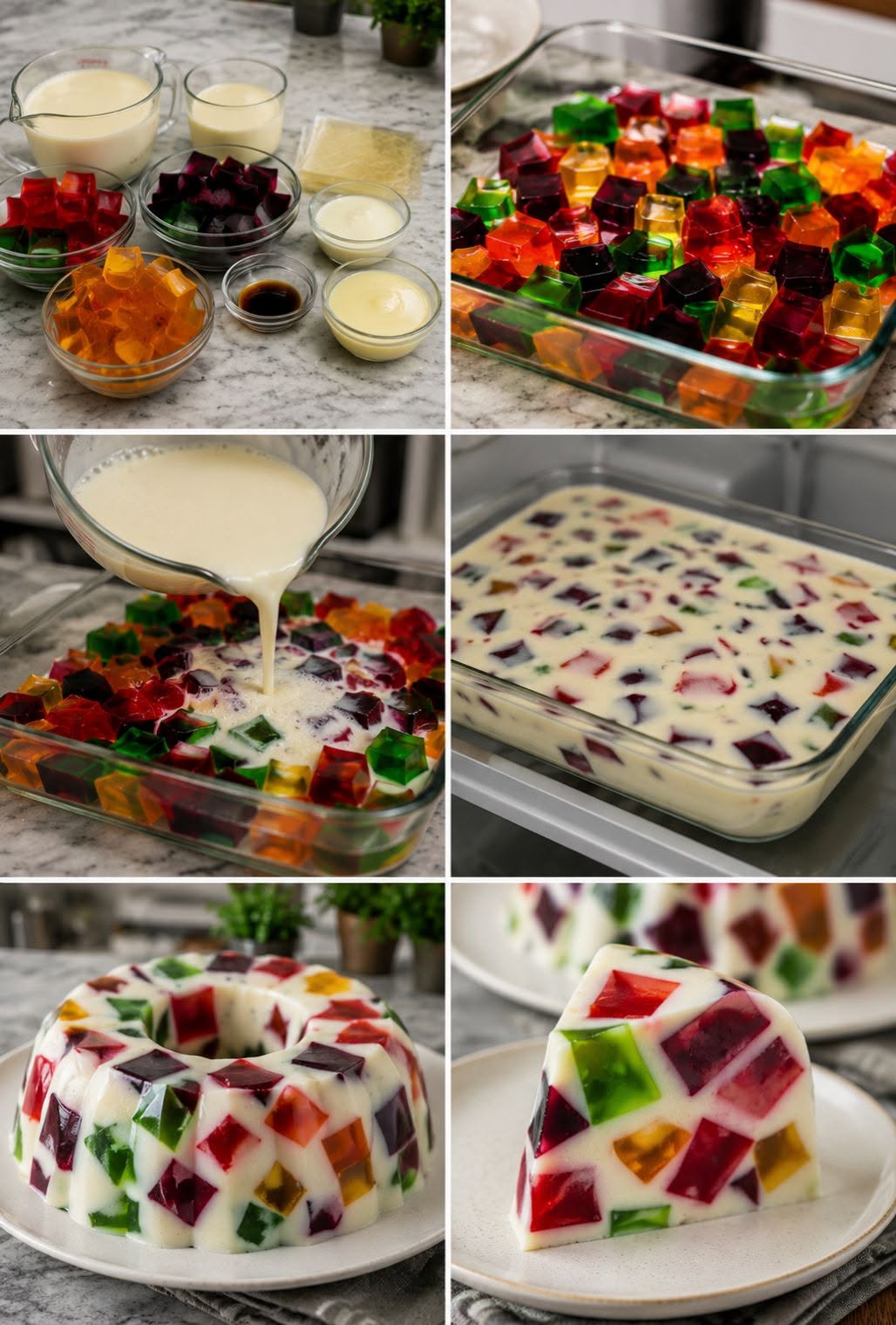 🌈✨🍓 GELATINA MOSAICO ESTILO GOURMET 🍮🤤