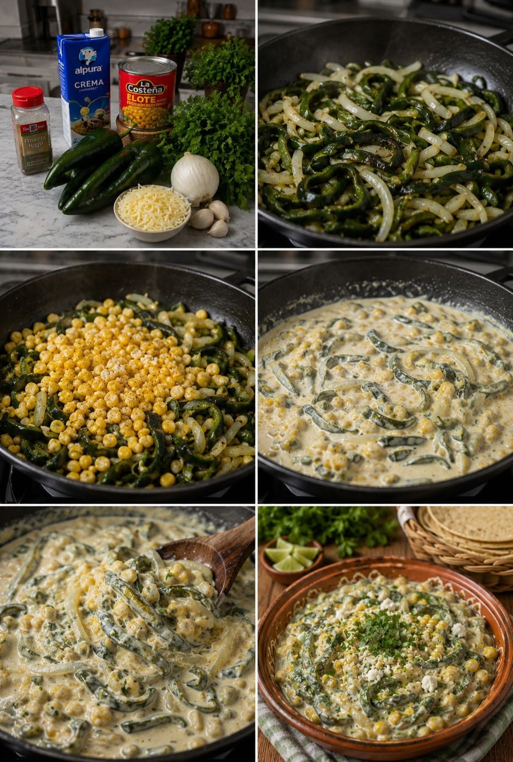 RAJAS CON CREMA Y ELOTE 