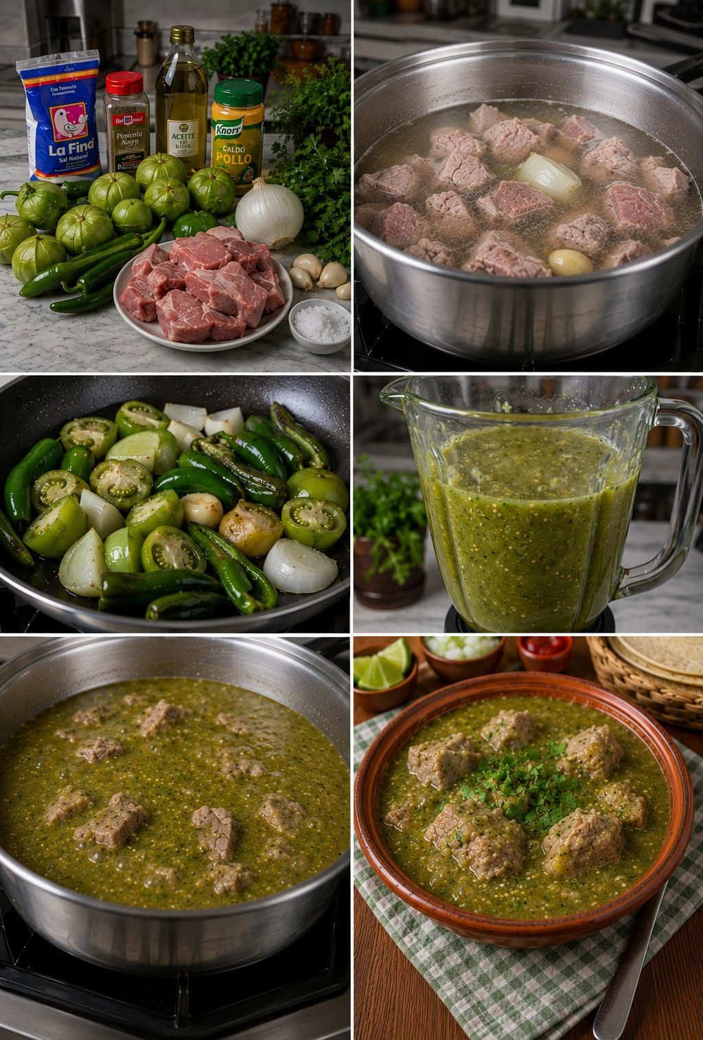 🐷💚🔥 CARNE DE PUERCO EN SALSA VERDE CASERA ✨🤤