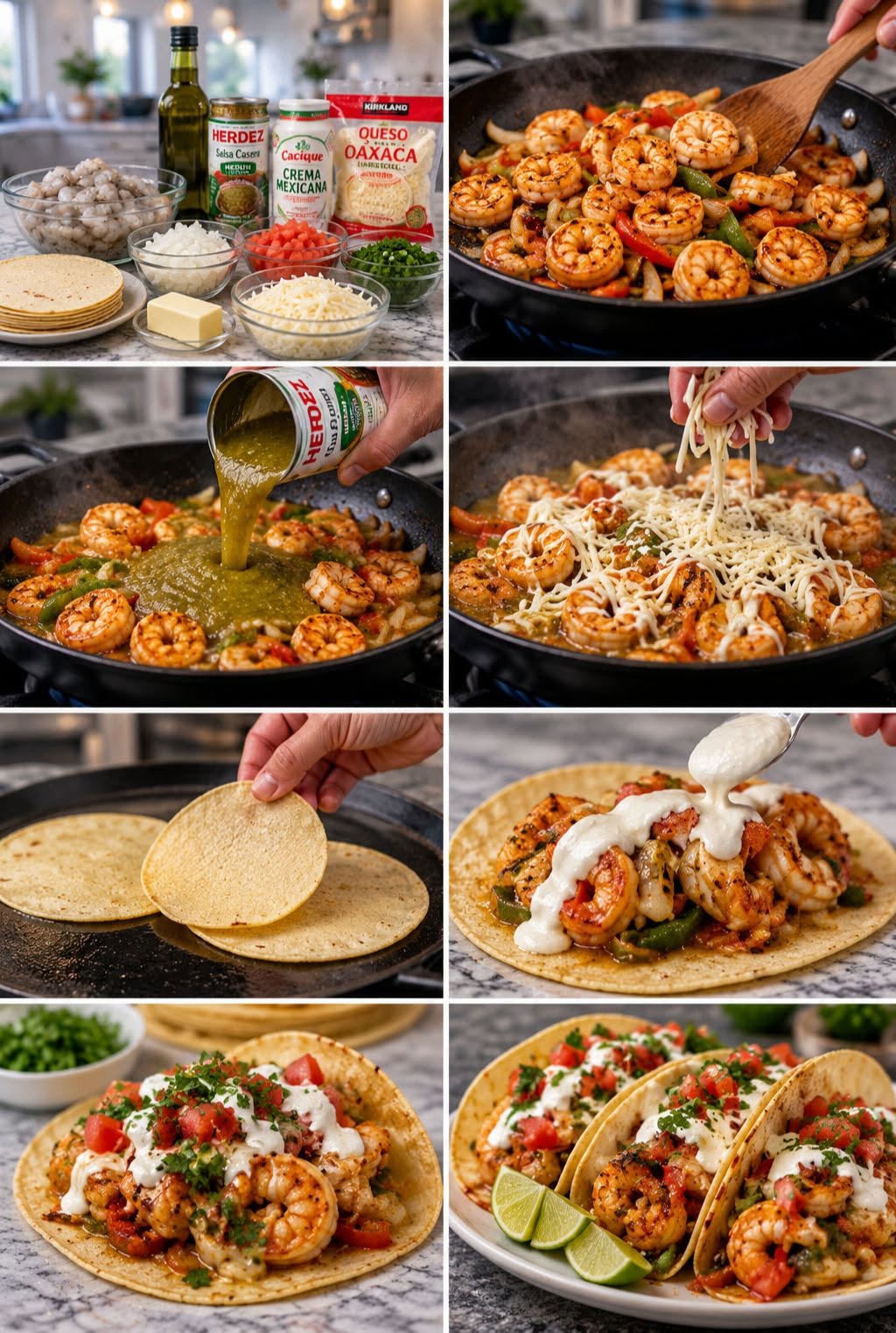 🌮🦐🔥 TACOS GOBERNADOR ESTILO ENSENADA ✨🧀🤤