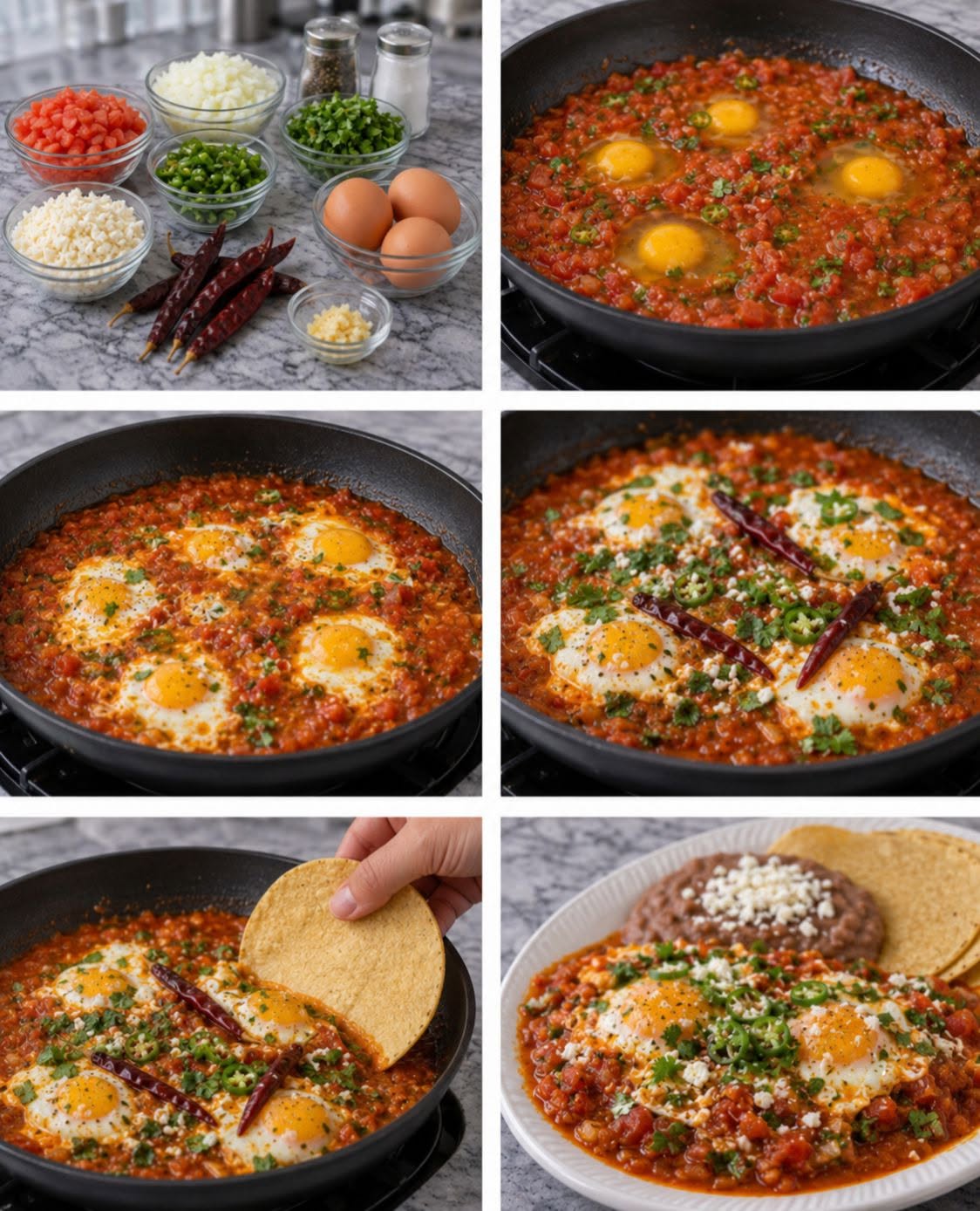 🍳🔥 HUEVOS AL ALBAÑIL EN SALSA ROJA CASERA BIEN PICOSITA ESTILO FONDITA MEXICANA 🌶️🤤