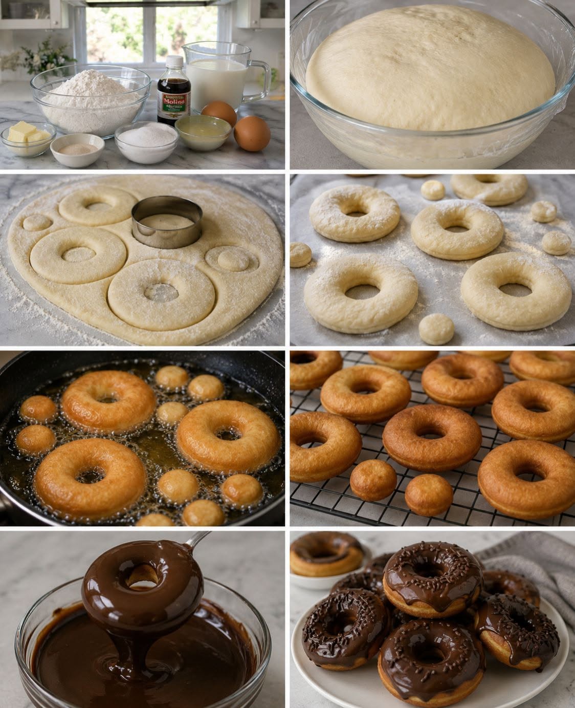 🍩🍫✨ DONAS CASERAS ESPONJOSAS CON CHOCOLATE 