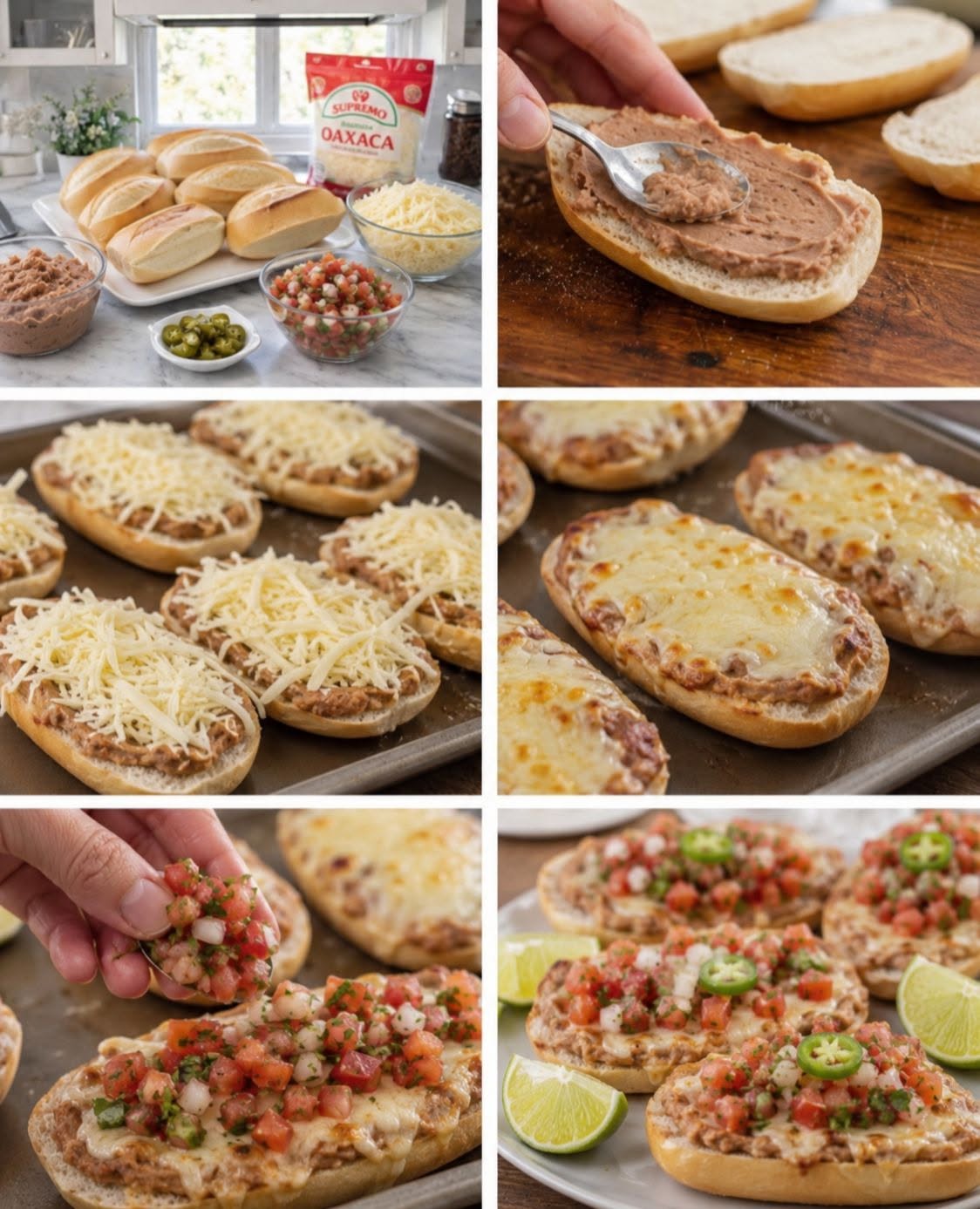 🥖🧀🔥 MOLLETES GRATINADOS CON PICO DE GALLO 