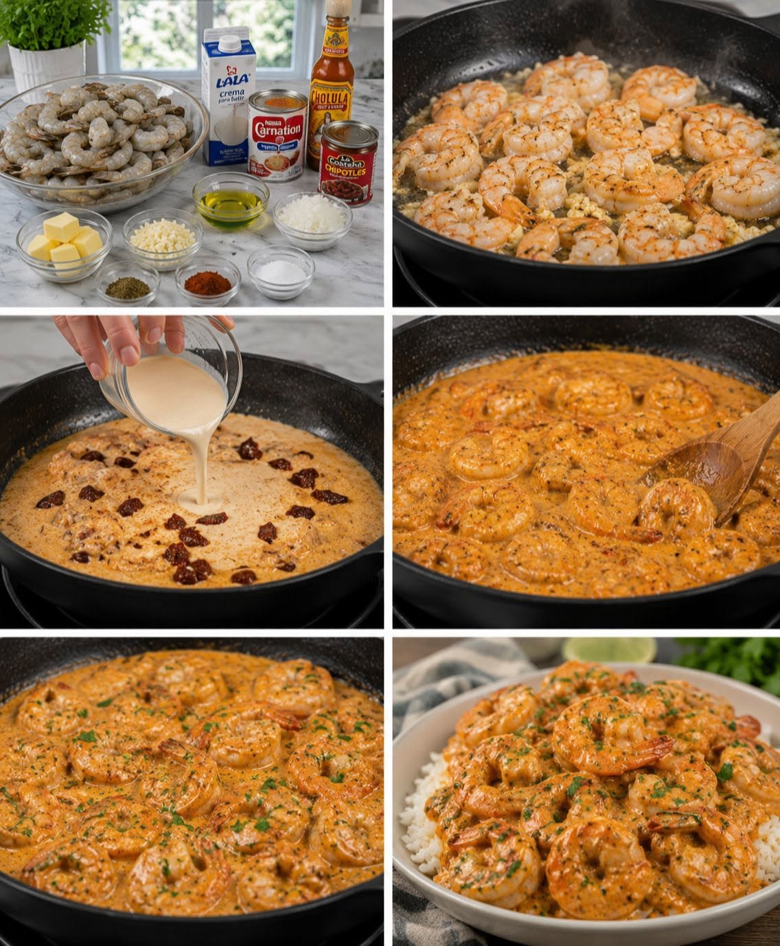 🦐🌶️🔥 CAMARONES AL CHIPOTLE CREMOSOS Y SABROSOS 