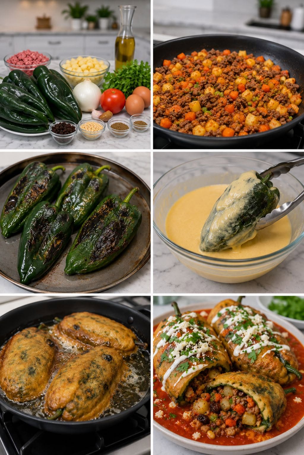 🌶️🧀🔥 CHILES RELLENOS DE PICADILLO ESTILO CASERO 