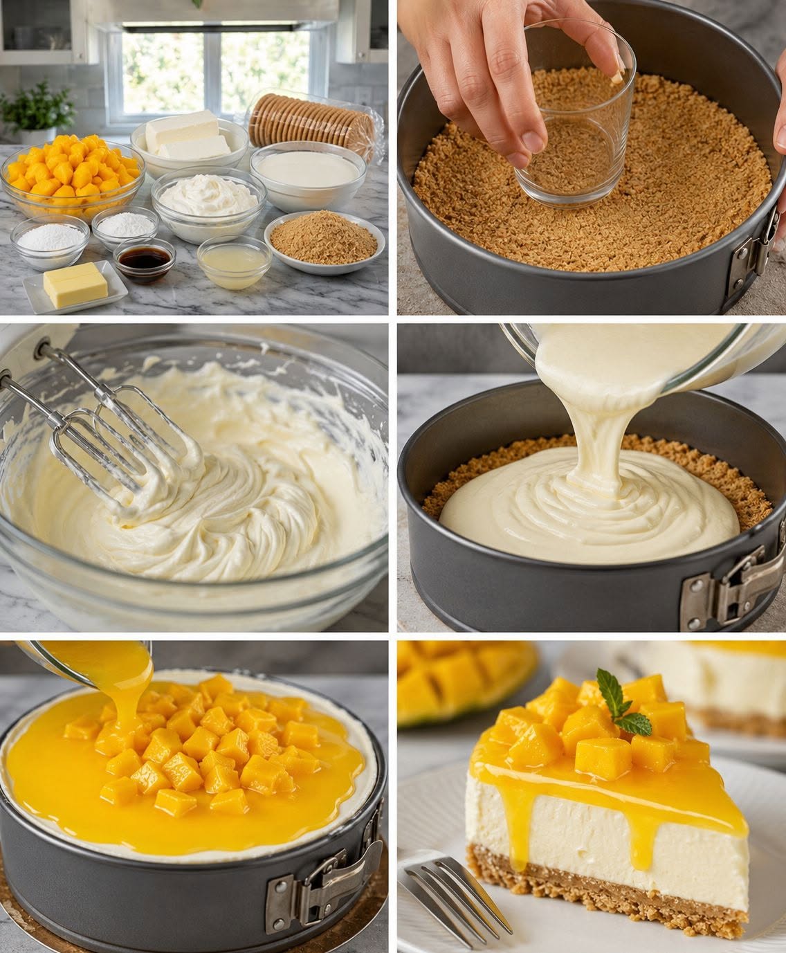 🥭🍰✨ CREAMY MANGO CHEESECAKE 