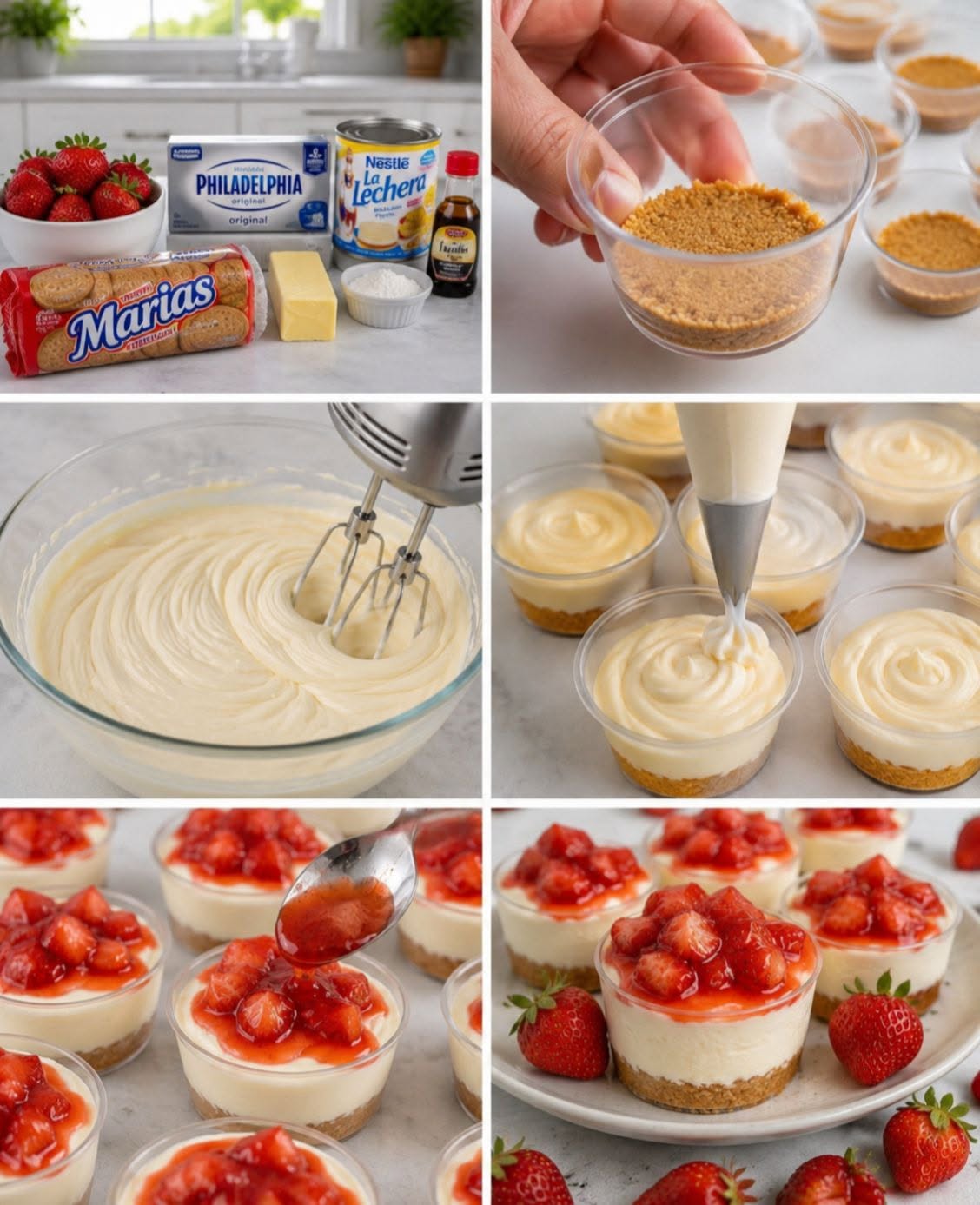 🍓🍰✨ MINI CREAMY FRESA CHEESECAKE 