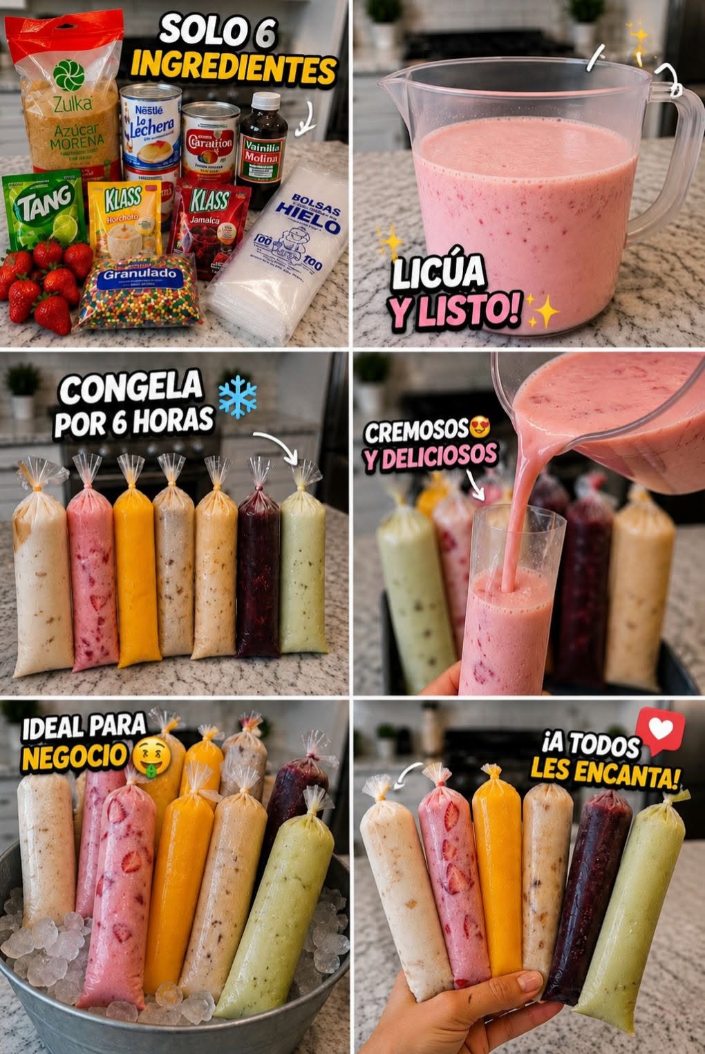 🍧🥛✨ HIELITOS CREMOSOS SURTIDOS PARA VENTA 