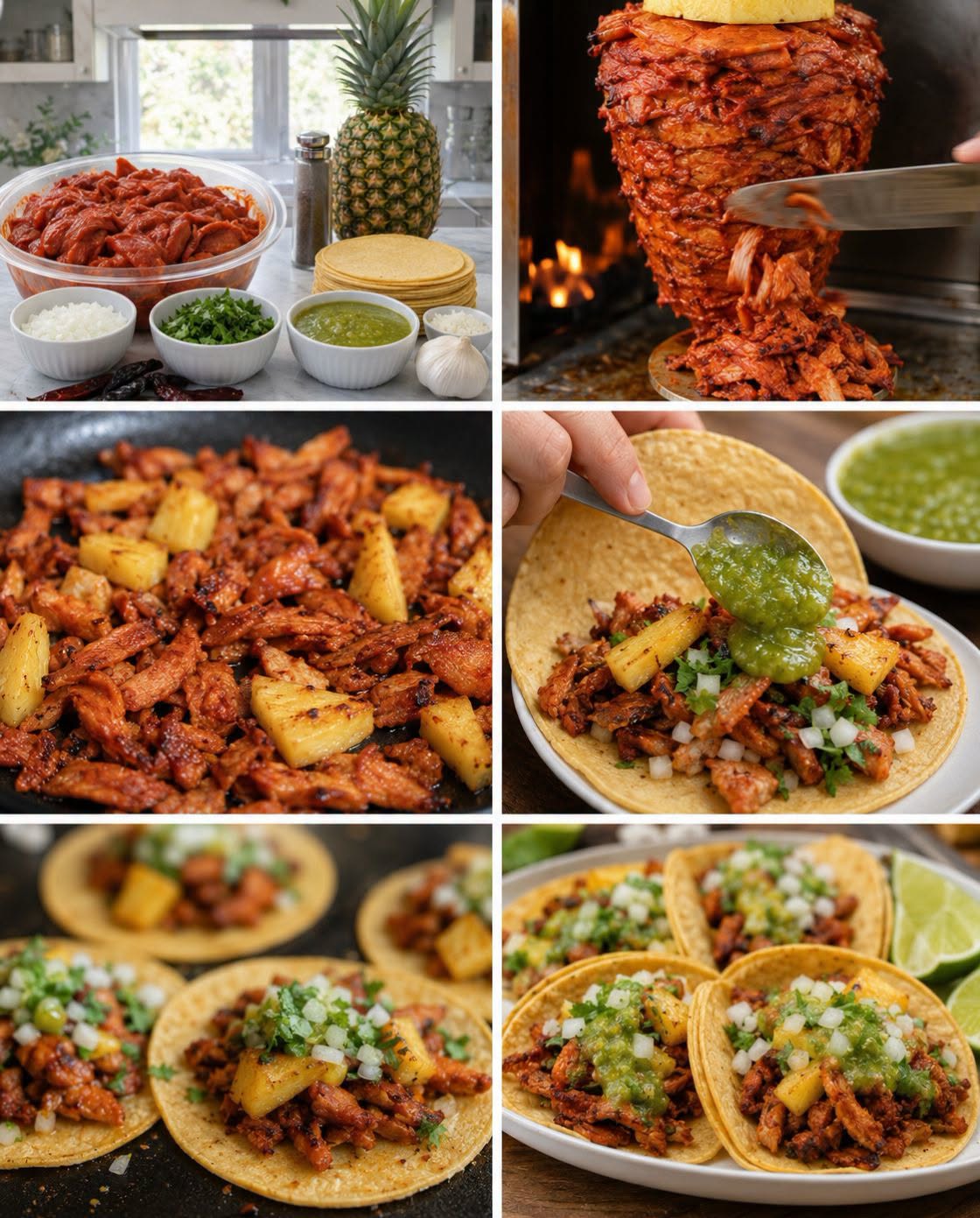 🌮🍍🔥 TACOS AL PASTOR CON PIÑA Y SALSA VERDE