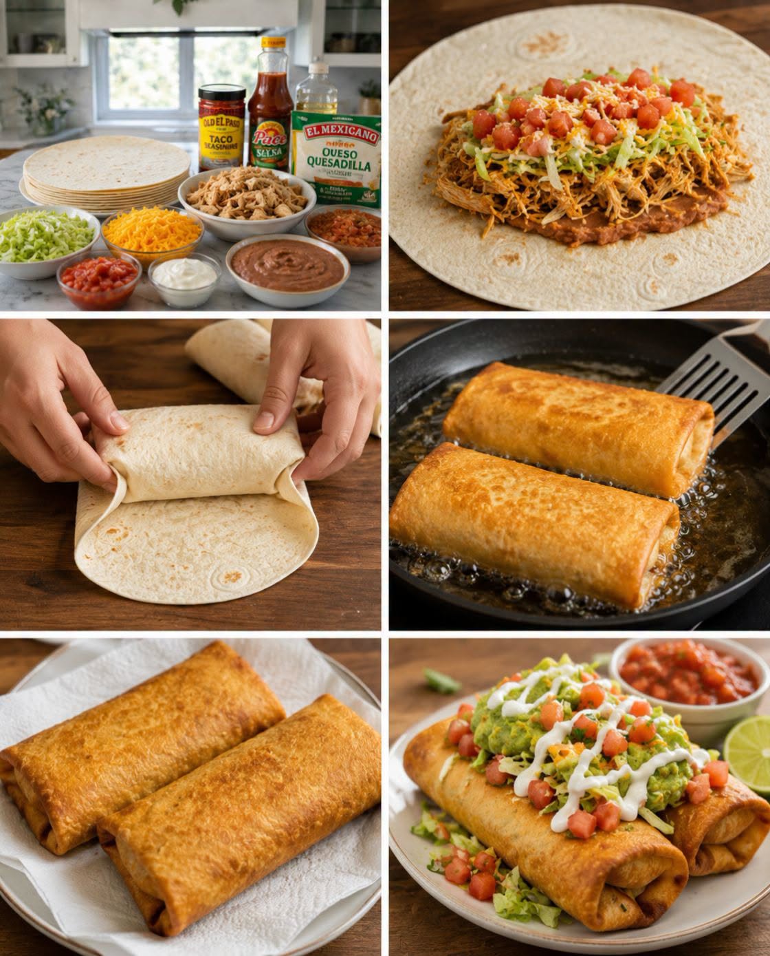 🌯🔥✨ CHIMICHANGAS DORADAS Y RELLENAS