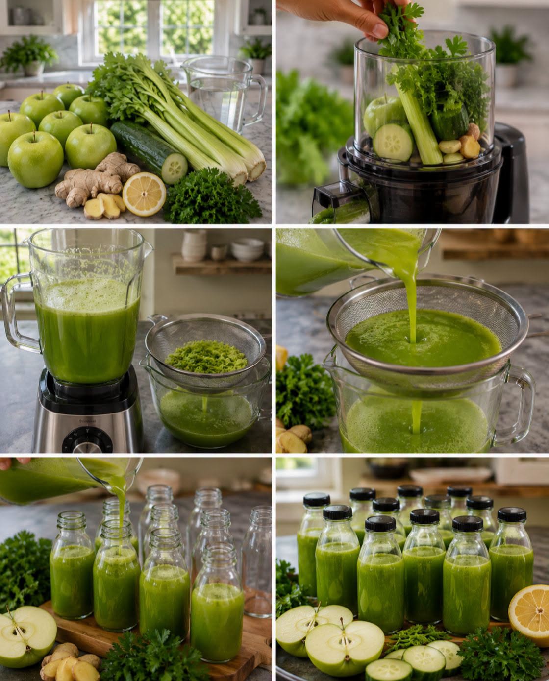🍏🥒✨ SHOT VERDE DE MANZANA, APIO Y JENGIBRE