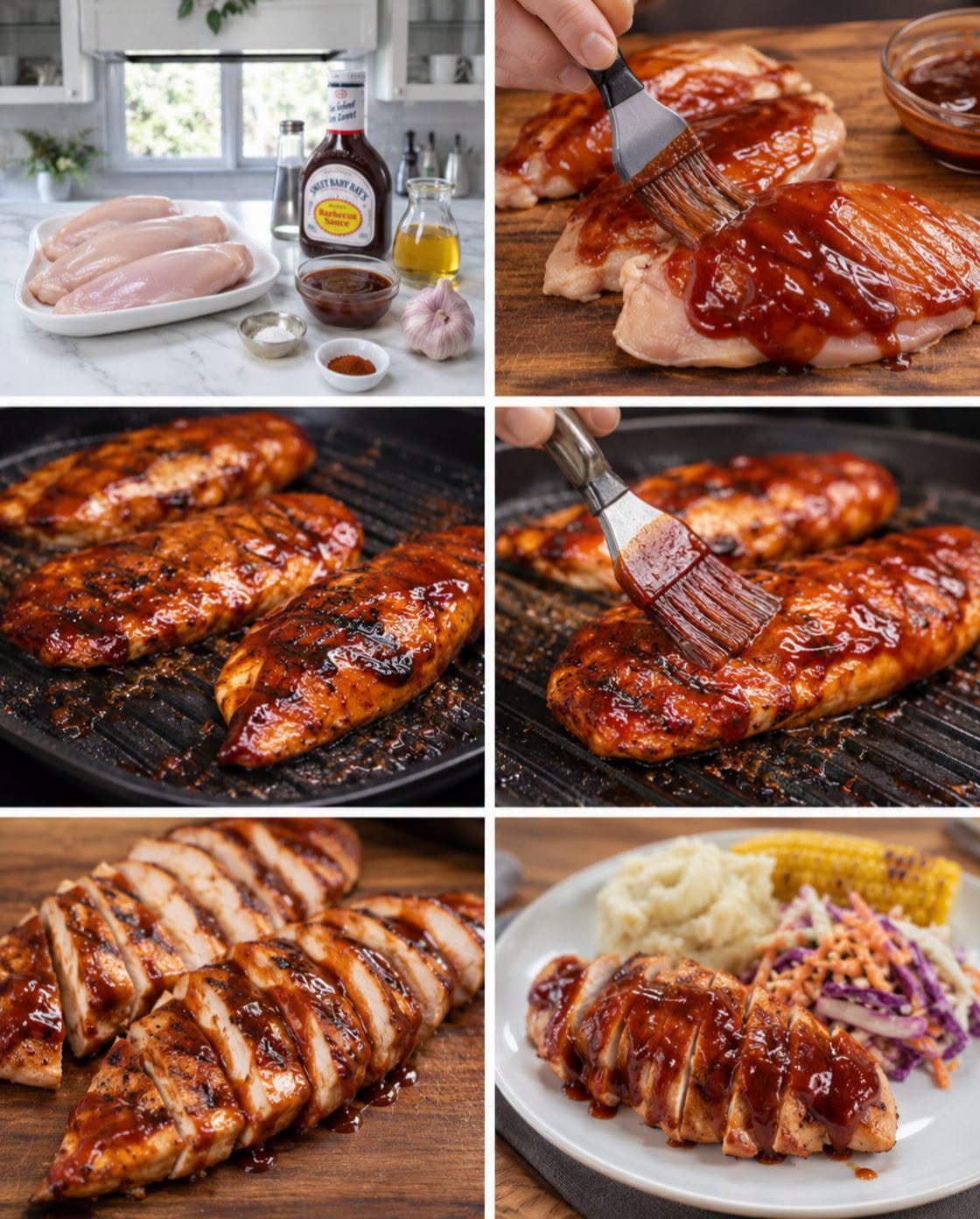 🍗🔥🍯 PECHUGA A LA PLANCHA BAÑADA EN SALSA BBQ