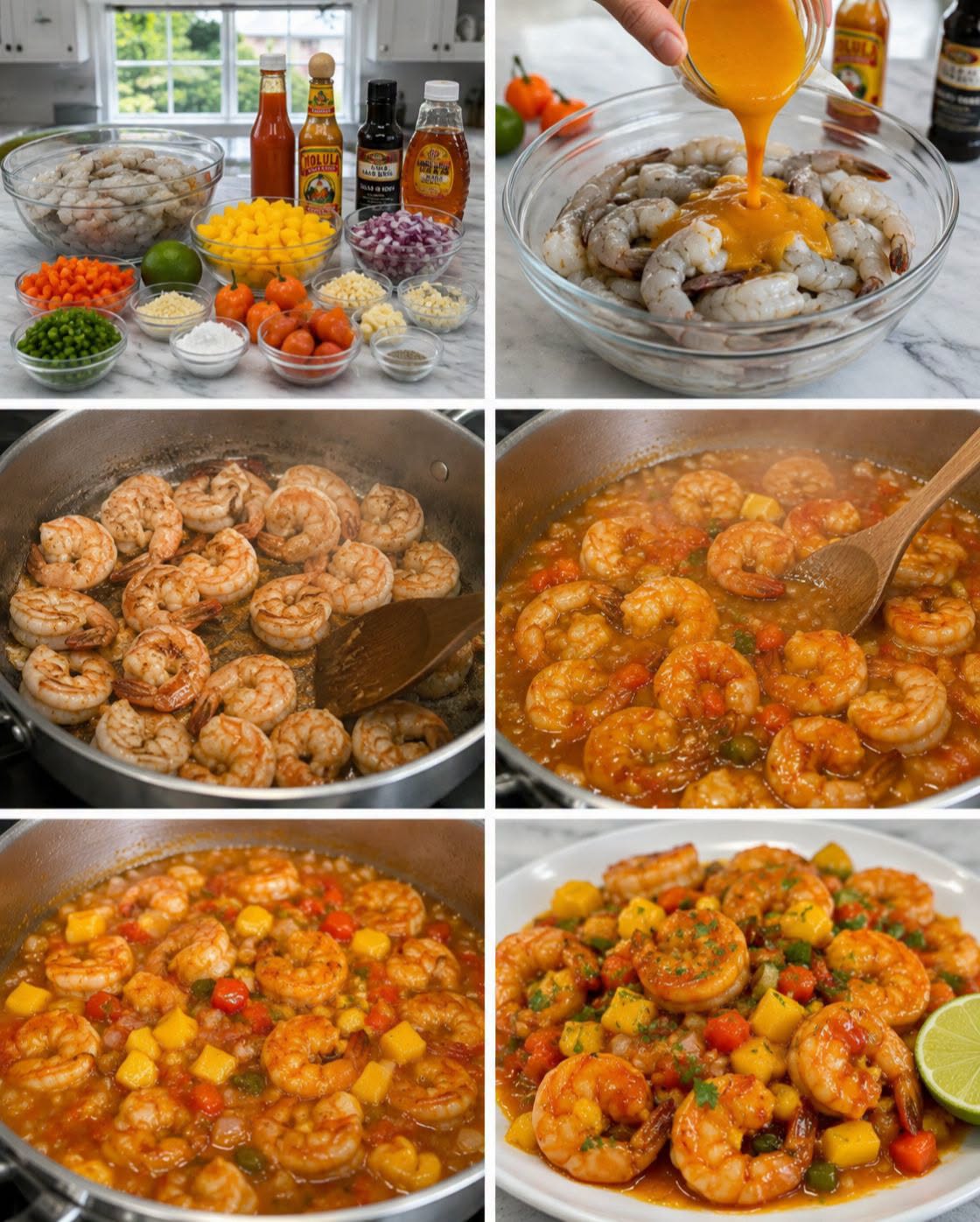 🍤🥭🌶️ CAMARONES EN SALSA DE MANGO HABANERO AGRIDULCES Y PICOSOS