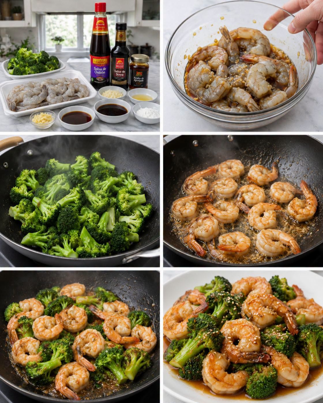 🦐🥦🥢 CAMARONES CON BRÓCOLI ESTILO CHINO