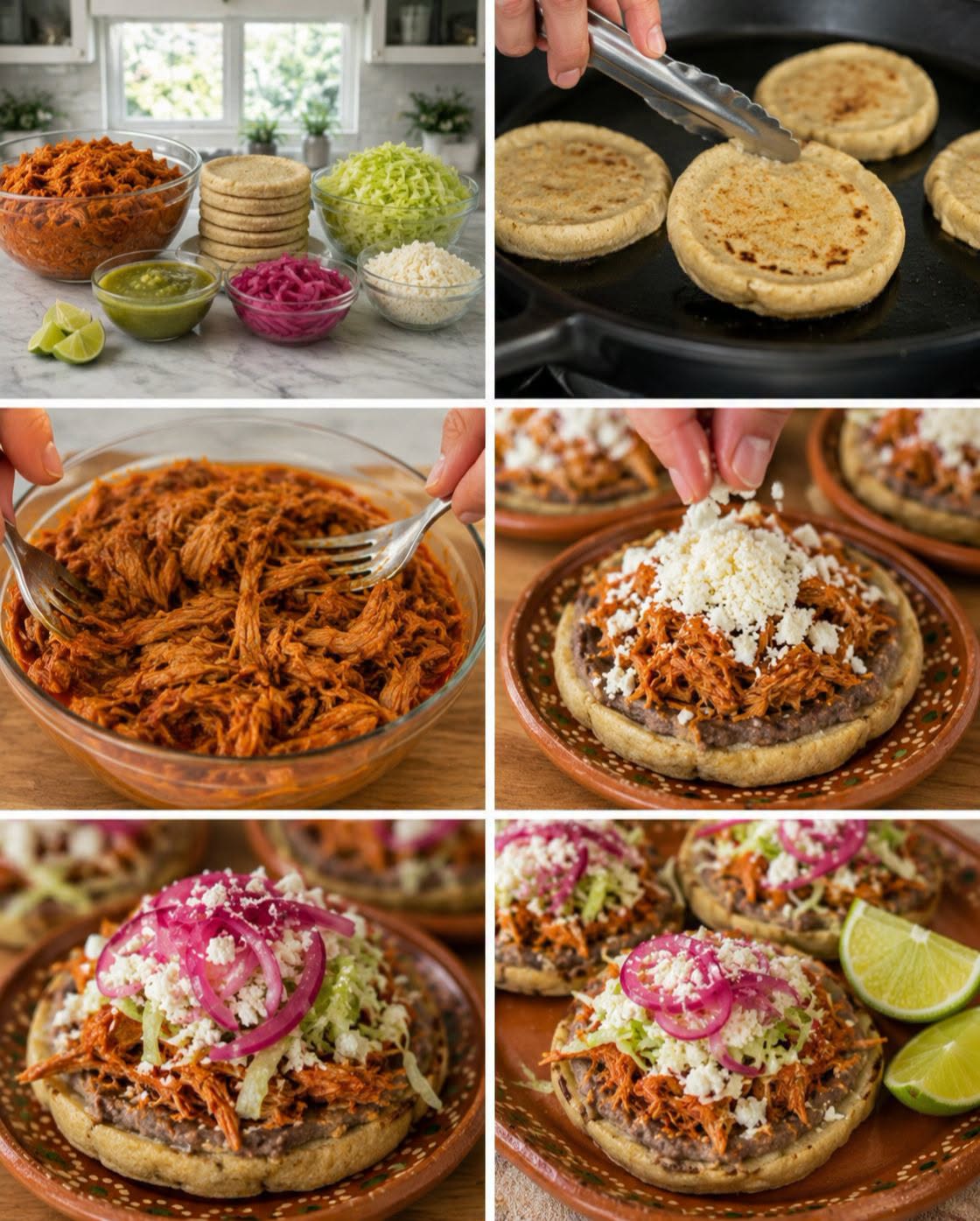 🌮🐷🧅 SOPES DE COCHINITA PIBIL CON CEBOLLA MORADA