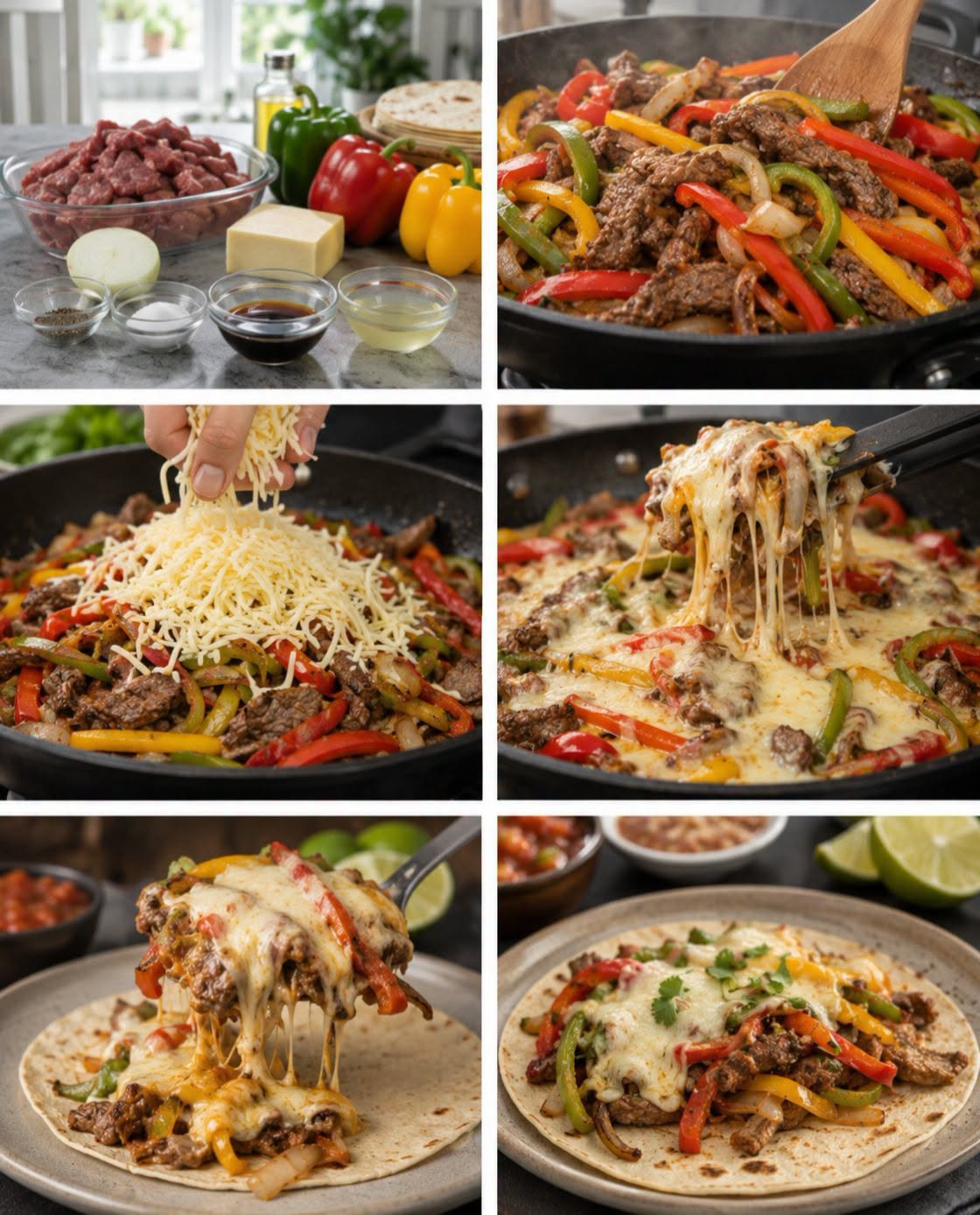 🥩🫑🧀 ALAMBRE DE RES CON PIMIENTOS Y QUESO
