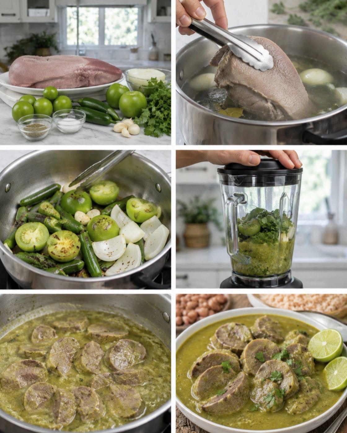 🐄🫑💚 LENGUA EN SALSA VERDE SUAVE Y TRADICIONAL
