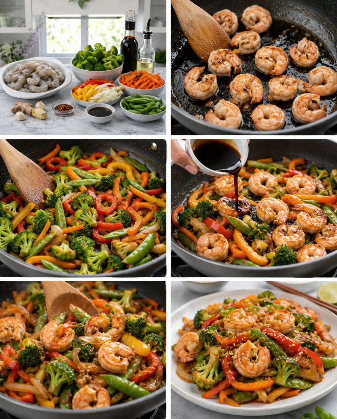 🍤🥦 CAMARONES SALTEADOS CON VERDURAS