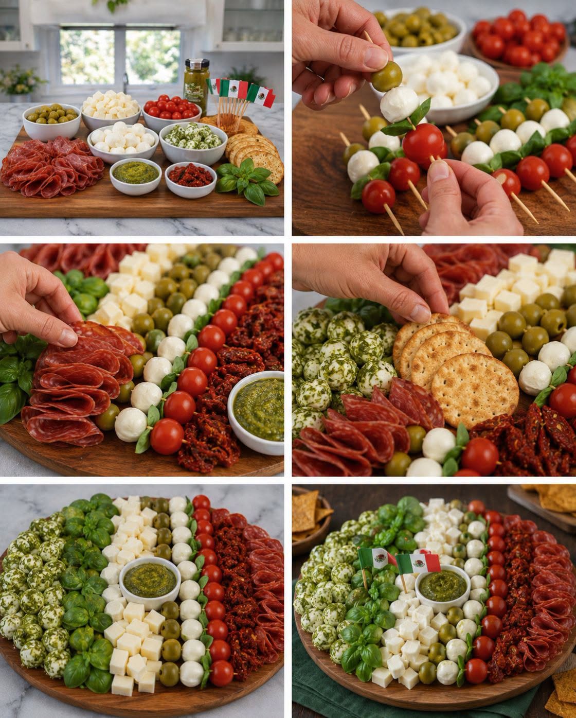 🇲🇽🧀🌶️ TABLA BOTANERA VERDE, BLANCO Y ROJO