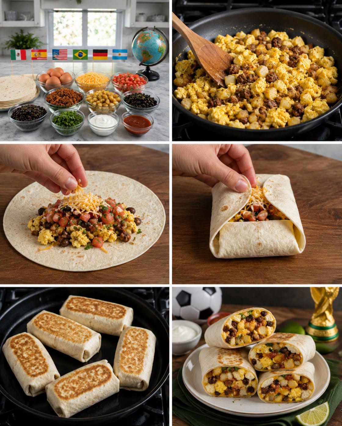 🌯⚽🥚 BURRITOS DE DESAYUNO MUNDIALISTAS