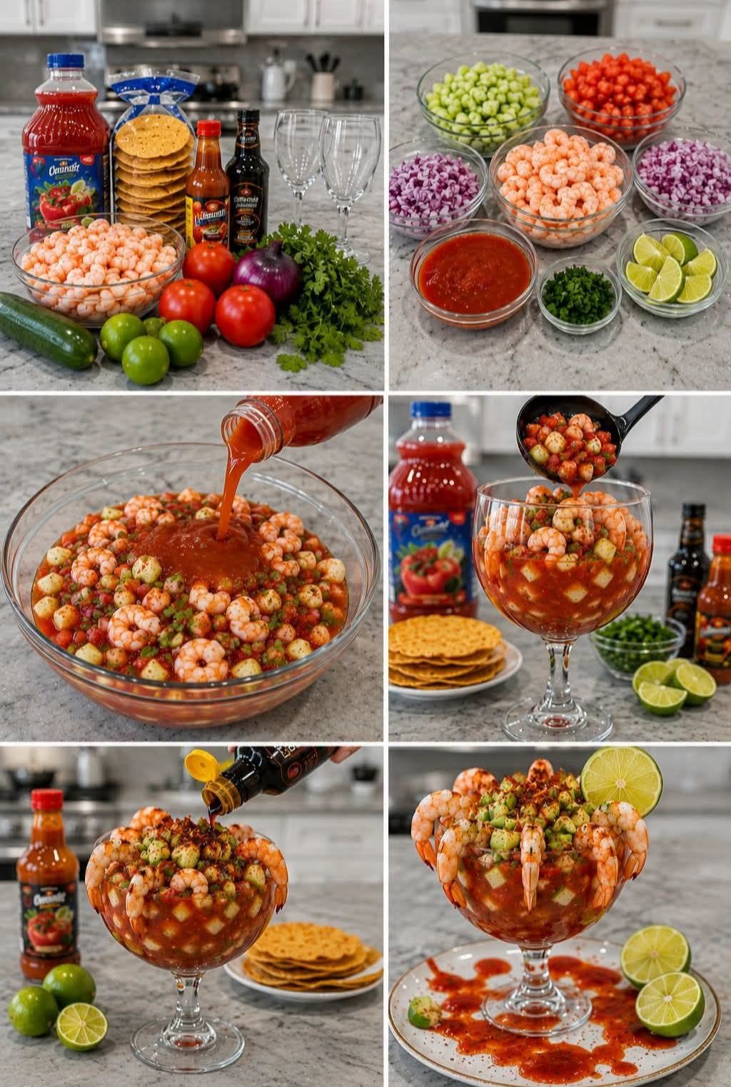 🦐🍅🔥 CÓCTEL DE CAMARÓN COCIDO ESTILO MARISQUERÍA 