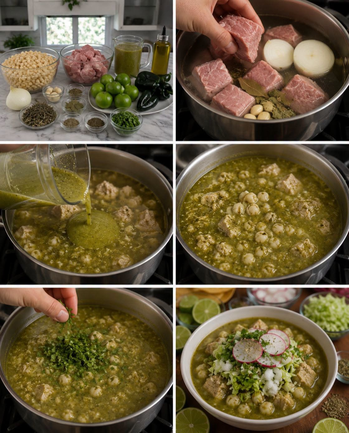 🥣🌿 POZOLE VERDE DE CERDO TRADICIONAL