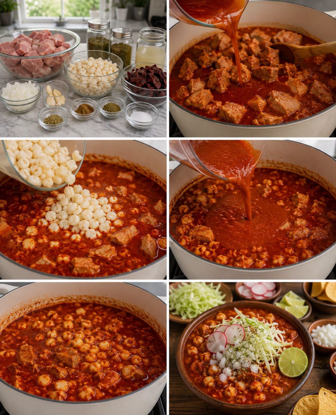 🌽🥩🍲 POZOLE ROJO DE PUERCO ESTILO JALISCO