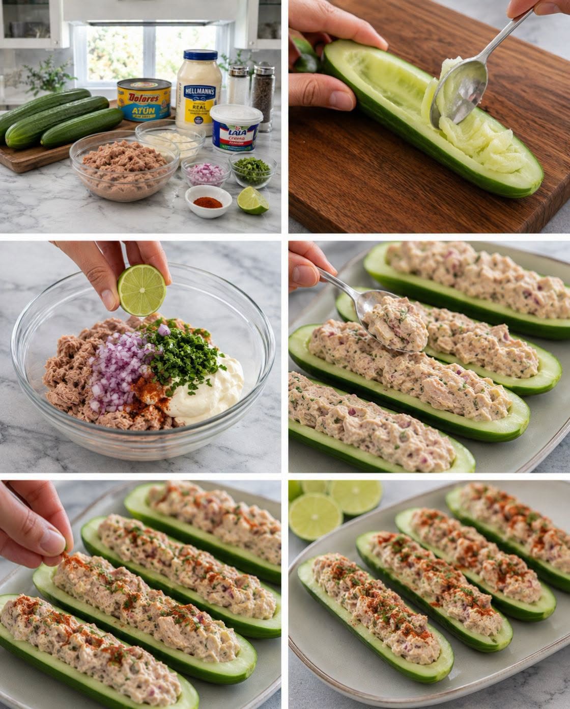 🥒🐟✨ PEPINOS RELLENOS DE ATÚN
