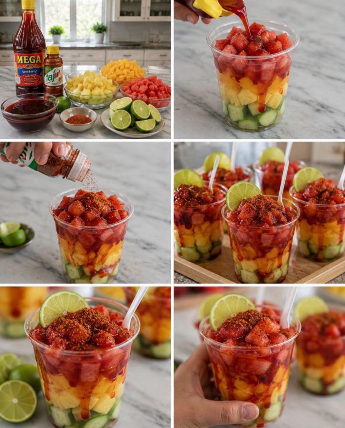 🍉🍍🥭 VASITOS DE FRUTA CON CHAMOY