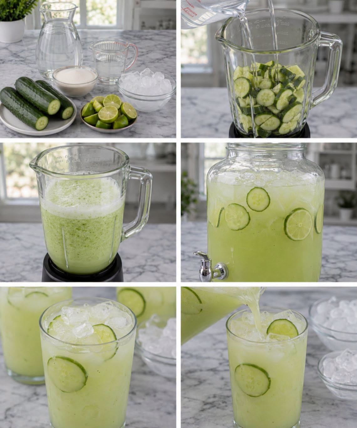 🥒🍋❄️ AGUA DE PEPINO CON LIMÓN