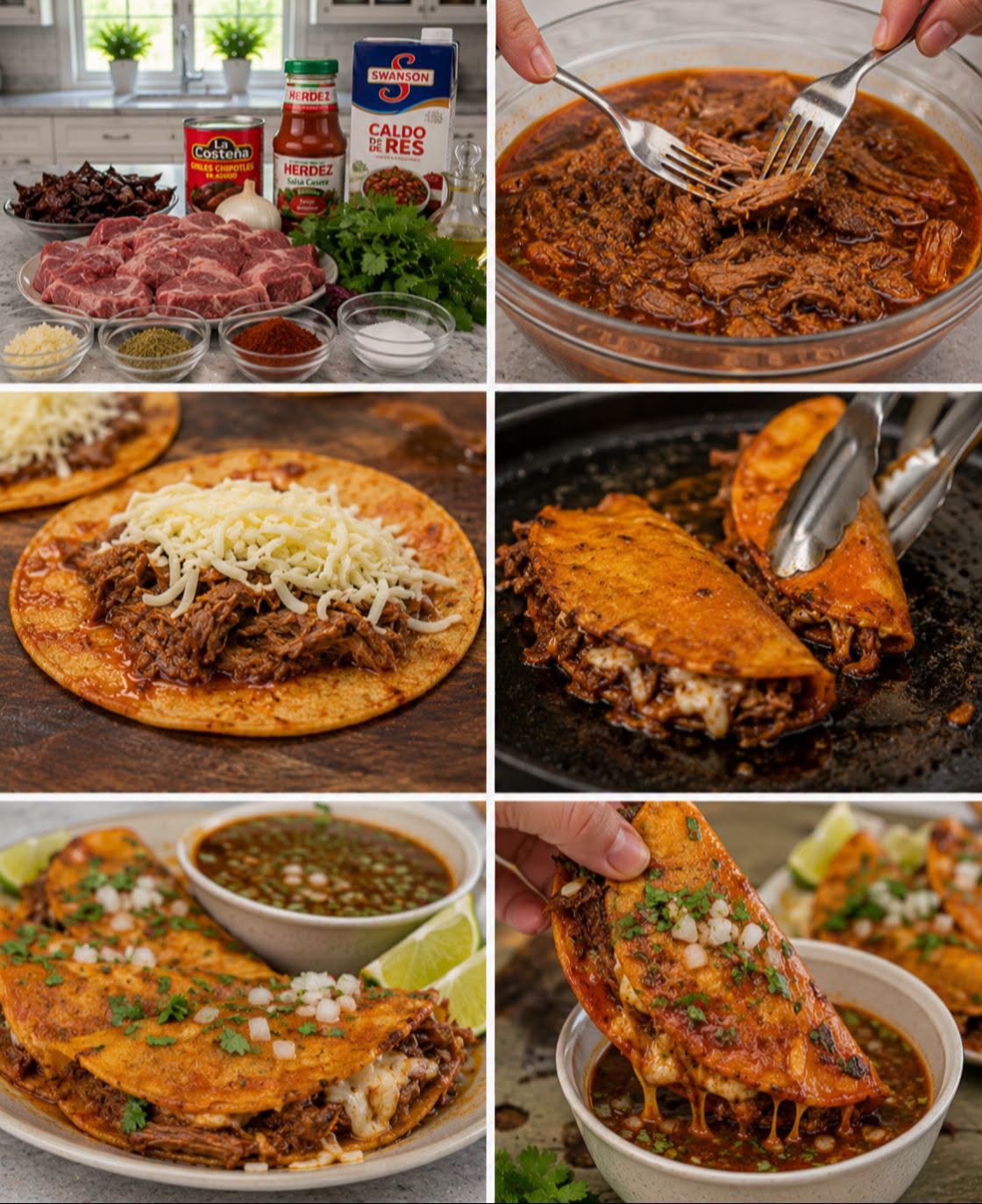 🌮🧀🔥 QUESABIRRIAS DORADAS
